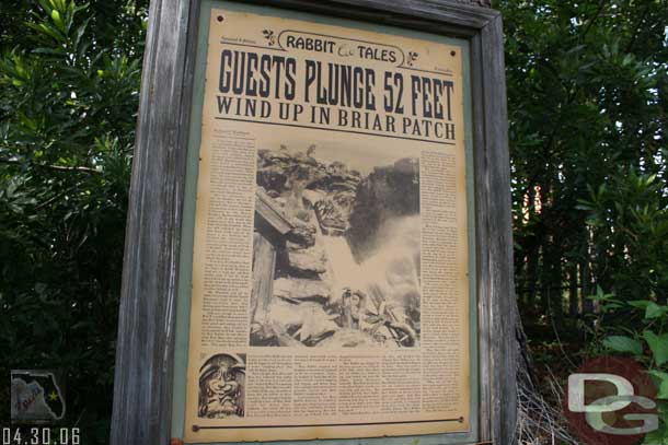 A sign near the Frontierland Train Station