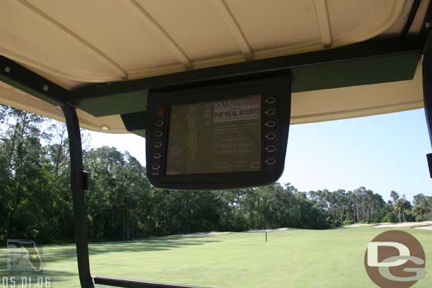 How the GPS looks from the cart