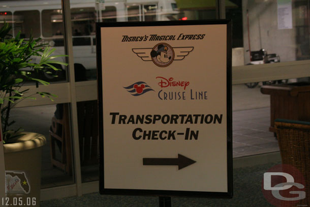 Made it to the Magical Express checkin area which is now in the other terminal from our last trip in April.