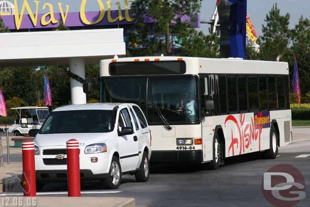 The van had a bus dispatcher in it who was telling the busses where to pick up.  This kept things moving sort of, but not as well as I would have thought.