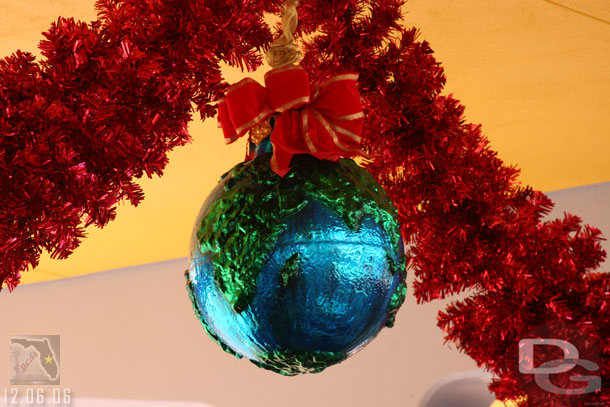 The ornaments are globes..