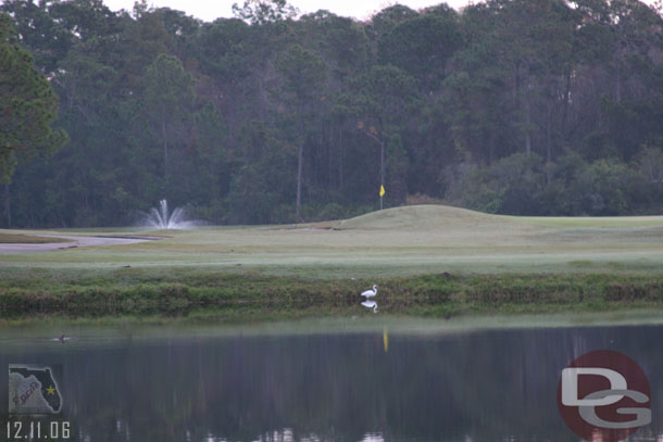 The fountain in the lake visible from the Club House is broken according to a CM who saw me taking pictures and came to chat with me.