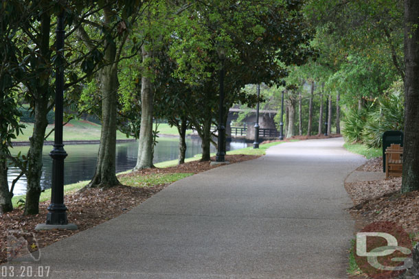 The pathway down to the French Quarter