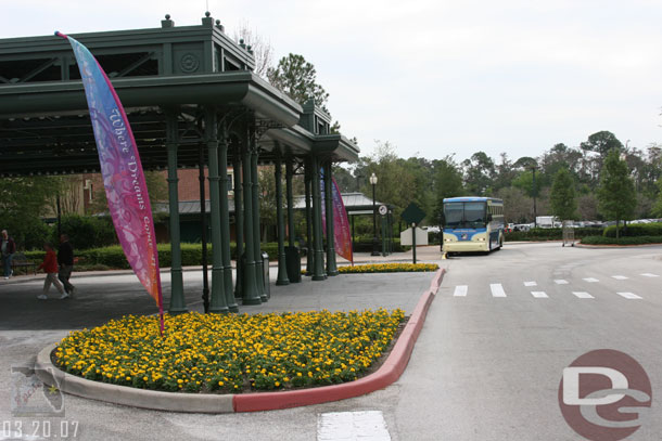 A Magical Express bus out front