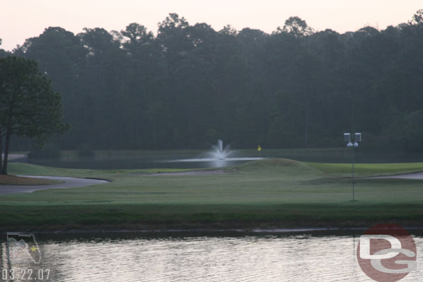 We start off this morning playing Osprey Ridge, here is a shot from the club house.