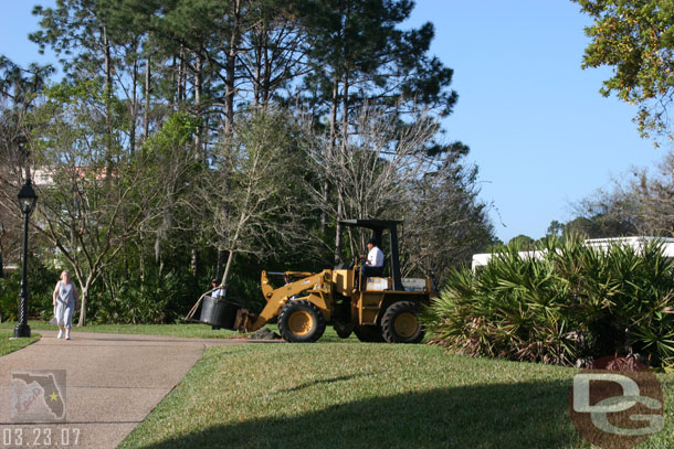 They were doing some landscaping down at the French Quarter