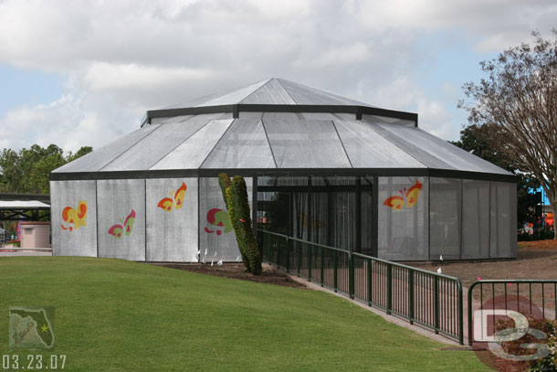 The Butterfly enclosure is almost ready for the Flower and Garden Festival