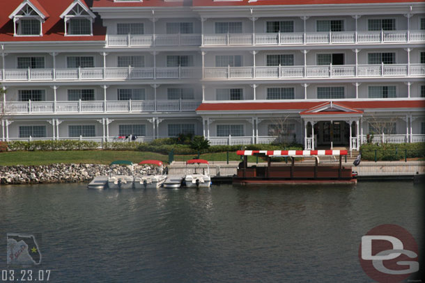 A look some of the Grand Floridians watercraft from the Monorail