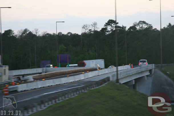 They are working on the bridge/overpass on the road that leads straight into EPCOT from World Drive