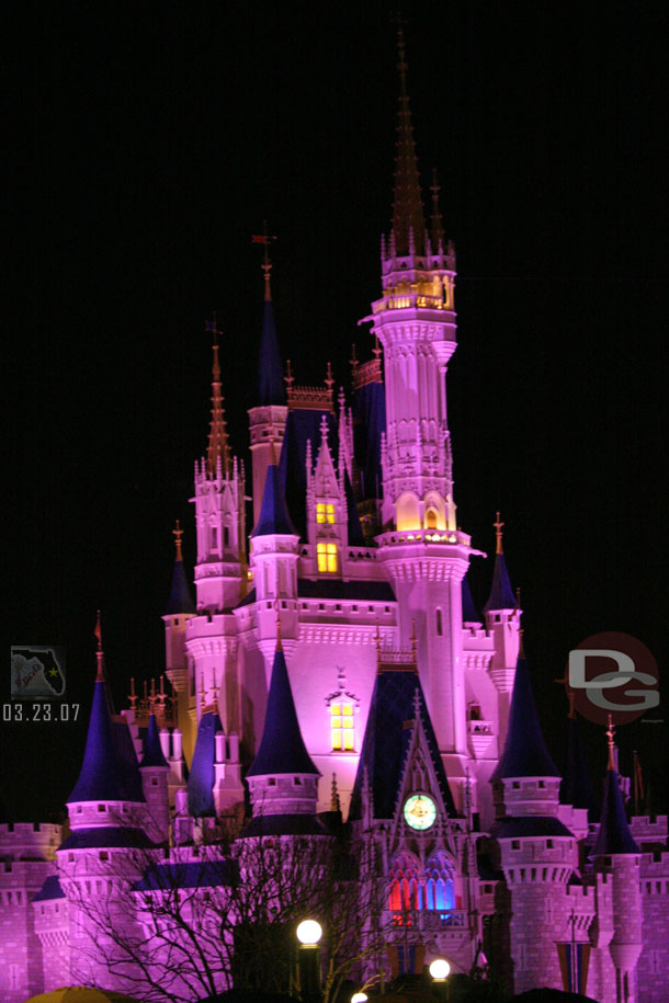 A couple Castle shots showing the varios lighting effects that were running this evening..