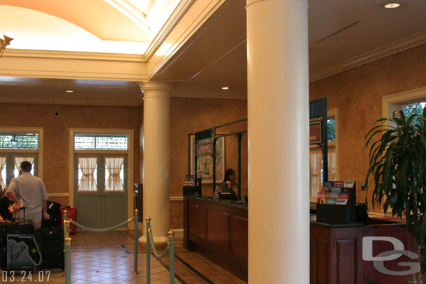 The concierge area