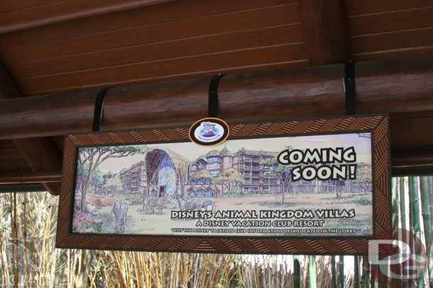 Next stop the Animal Kingdom Lodge.  There was a sign up advertising the upcoming expansion