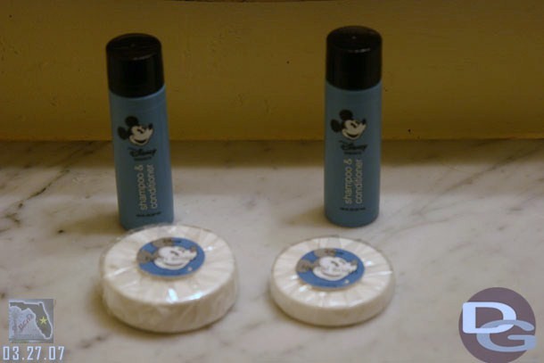 I forgot to mention this earlier in the week, but since December they have switched the shampoo and soap in the rooms to a new design (and I think new products too)