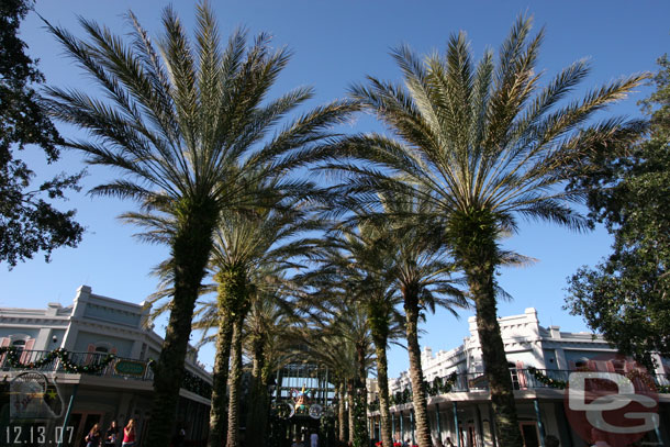 Looking toward the lobby building