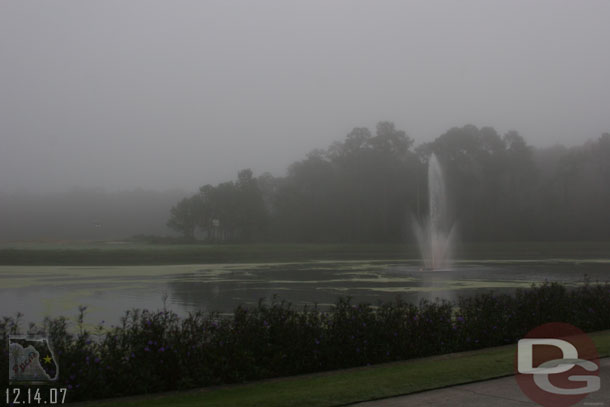 The morning started off a bit on the foggy side, as it became light this became apparent (when we arrived it was still dark out)