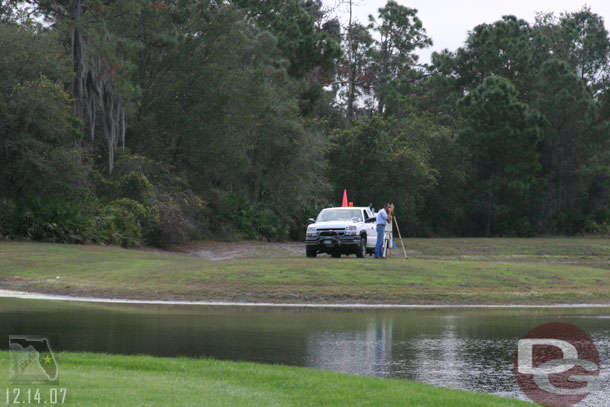 There was a survey crew out on this hole