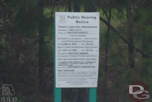 Spotted this sign along the road near Eagle Pines.. its a notice for the timeshares and condos that will eventually be here.