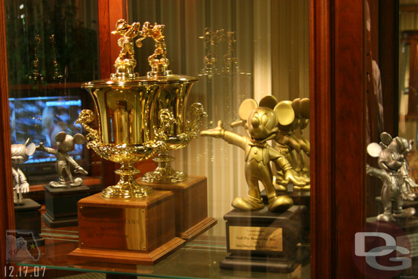 I started off this morning heading to Lake Buena Vista Golf Course.  Here is a shot in the trophy case outside the locker room.