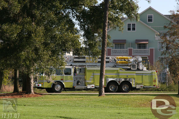 We spotted this firetruck enter then leave the resort about 10 minutes later.