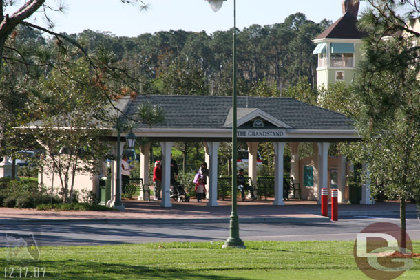 A bus stop.