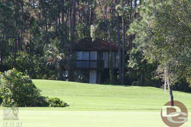 The old tree house villas run along a couple of the fairways.  Last I heard these were being used to house some of the cultural exchange CMs.