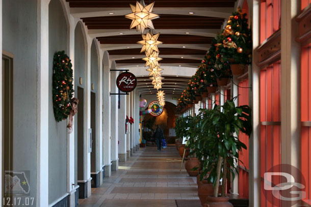 Down the hallway to the convention/dining areas.