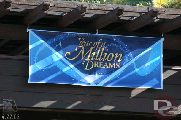 As were the Year of a Million Dreams banners that are everywhere.