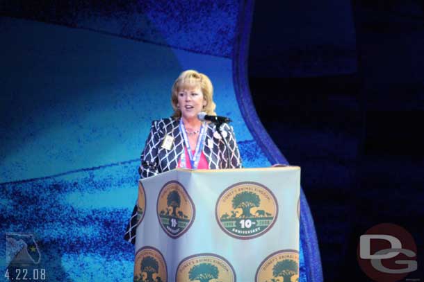 Val Bunting, vice president of Animal Kingdom, made the introduction