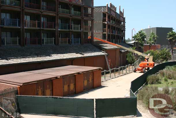 Our first stop was the Animal Kingdom Lodge, here they are working on the existing building