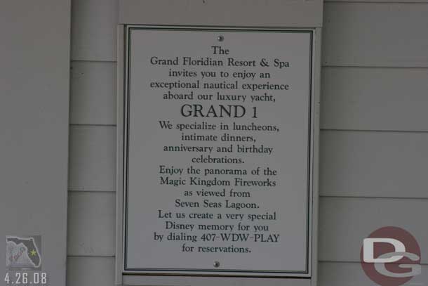 A sign on the Grand I