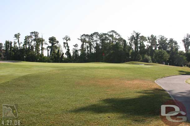 Approaching the 9th green