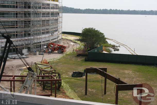 More pieces of the walkway on the ground