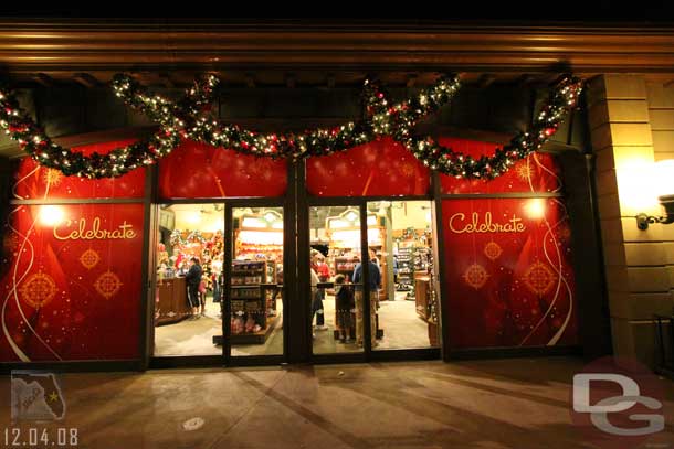 The gift shops as you enter World Showcase