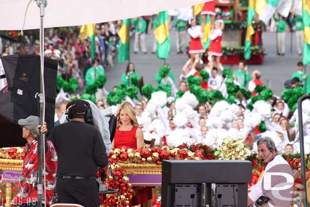 Here is Kelly Ripa, I could not get Regis, he was blocked by equipment and people.