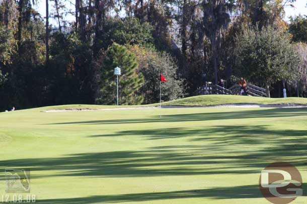 This is the 9th green and I was able to pick the pin location today!