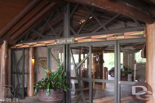 Heading into the lobby