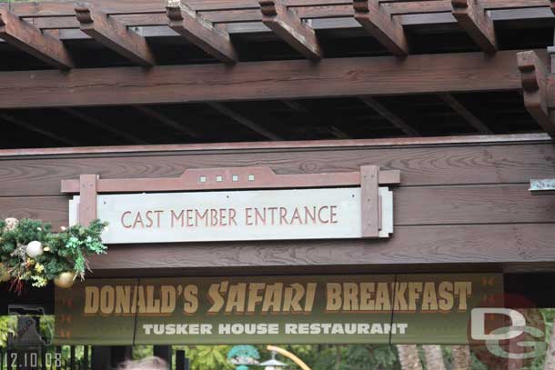 First stop, Animal Kingdom.  For those of you who book early reservations for breakfast you use the far right turnstyles to get in.