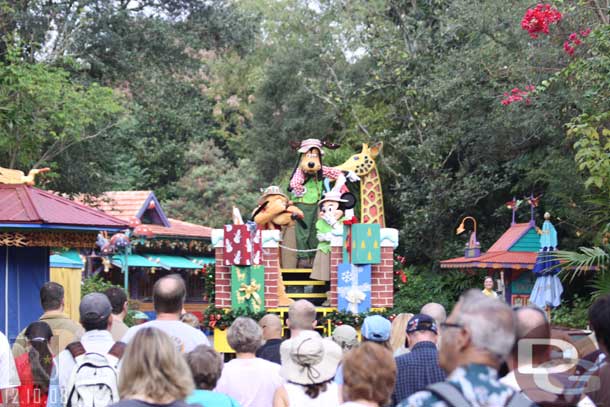 Then they lead the way toward Africa and the park officially opens.