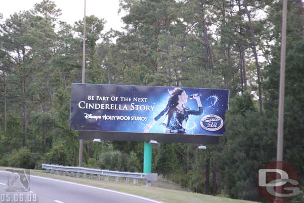 One of the first billboards is for the American Idol Experience