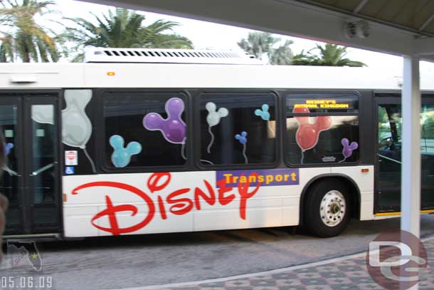 The busses (and monorails) have celebration markings