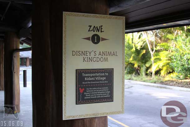 The bus signs have been updated with info on how to get to the new DVC (Disney Vacation Club) portion of the resort.