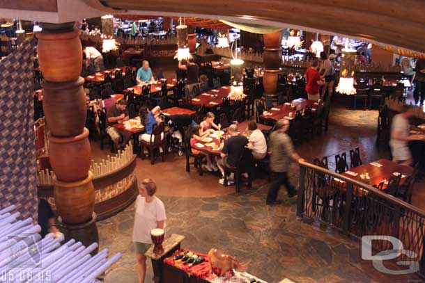 A look down at Boma from the lobby