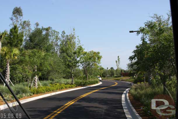 The road to access Kidani Village (the new DVC portion of the resort)