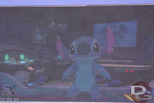 Stitch makes his appearance on screen