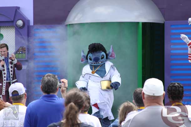 The finale is Stitch coming to perform/take part in the celebration as Elvis.