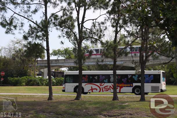 A couple holes run along the road near the Grand Floridian, Wedding, and Polynesian resorts.