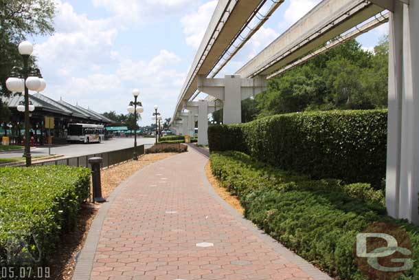 The walkway to the Magic Kingdom