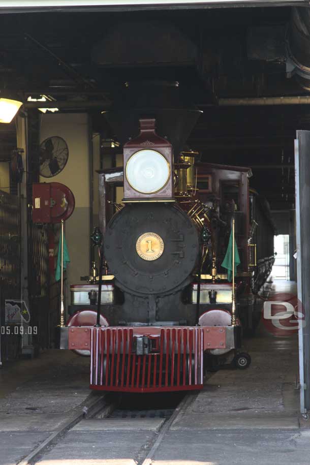 Here is an engine still in the roundhouse