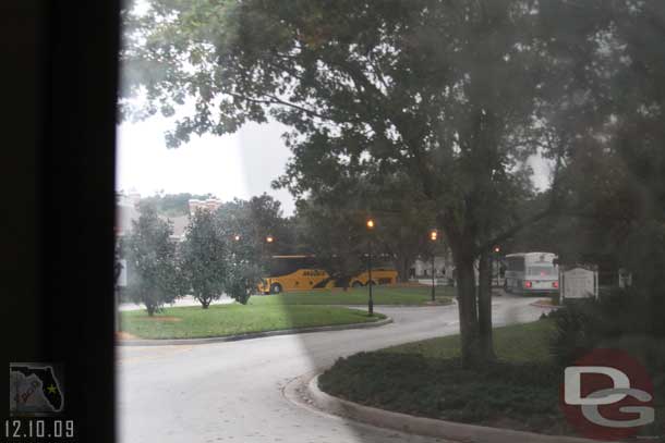 And they had their own busses to get to the competition site.