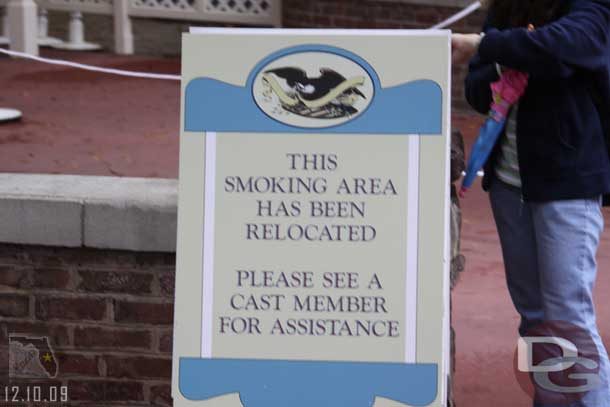 Noticed the smoking area had been moved..